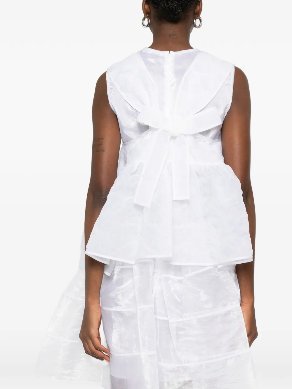 Cecilie Bahnsen Cora peplum top Wit