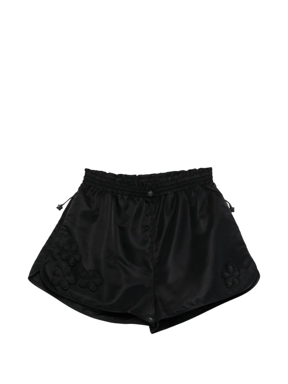Cecilie Bahnsen Colette floral-patch shorts - Nero