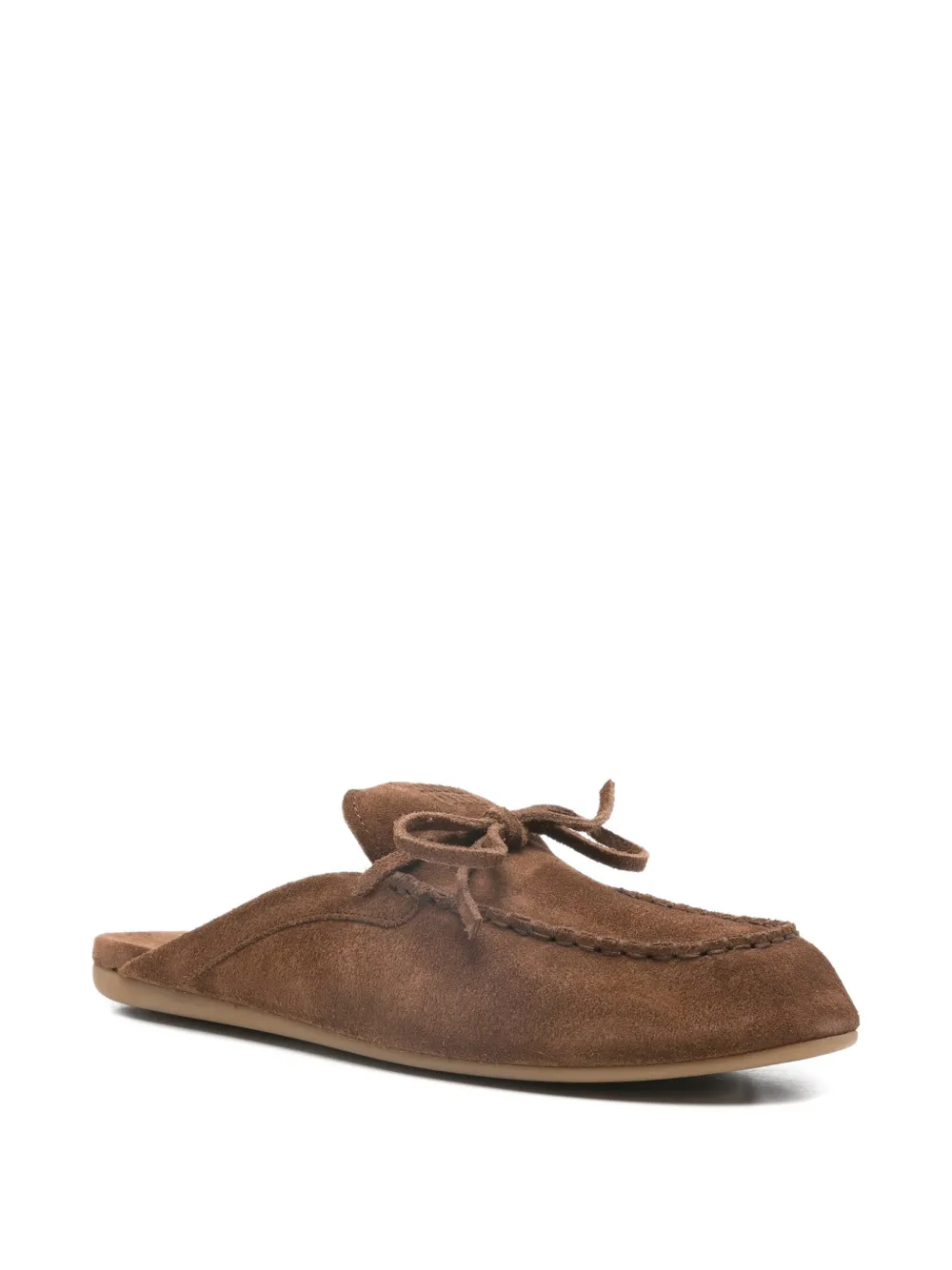 Miu Muiltjes met strikdetail Bruin