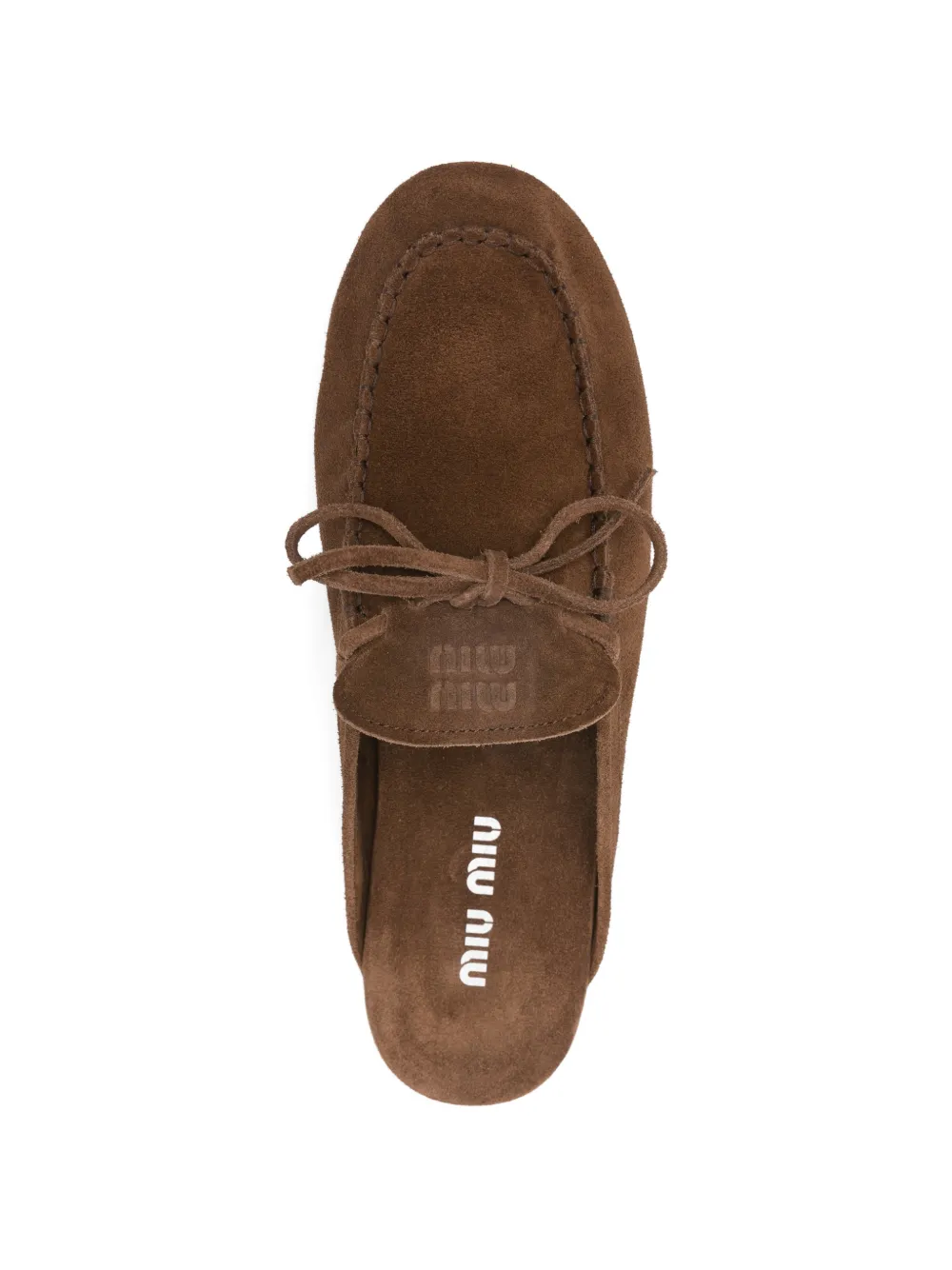 Miu Muiltjes met strikdetail Bruin