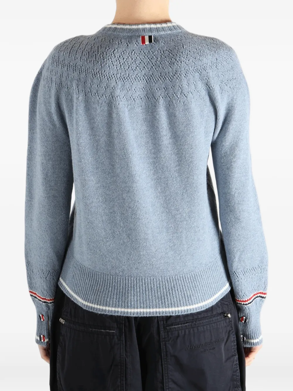 openwork buttoned cardigan