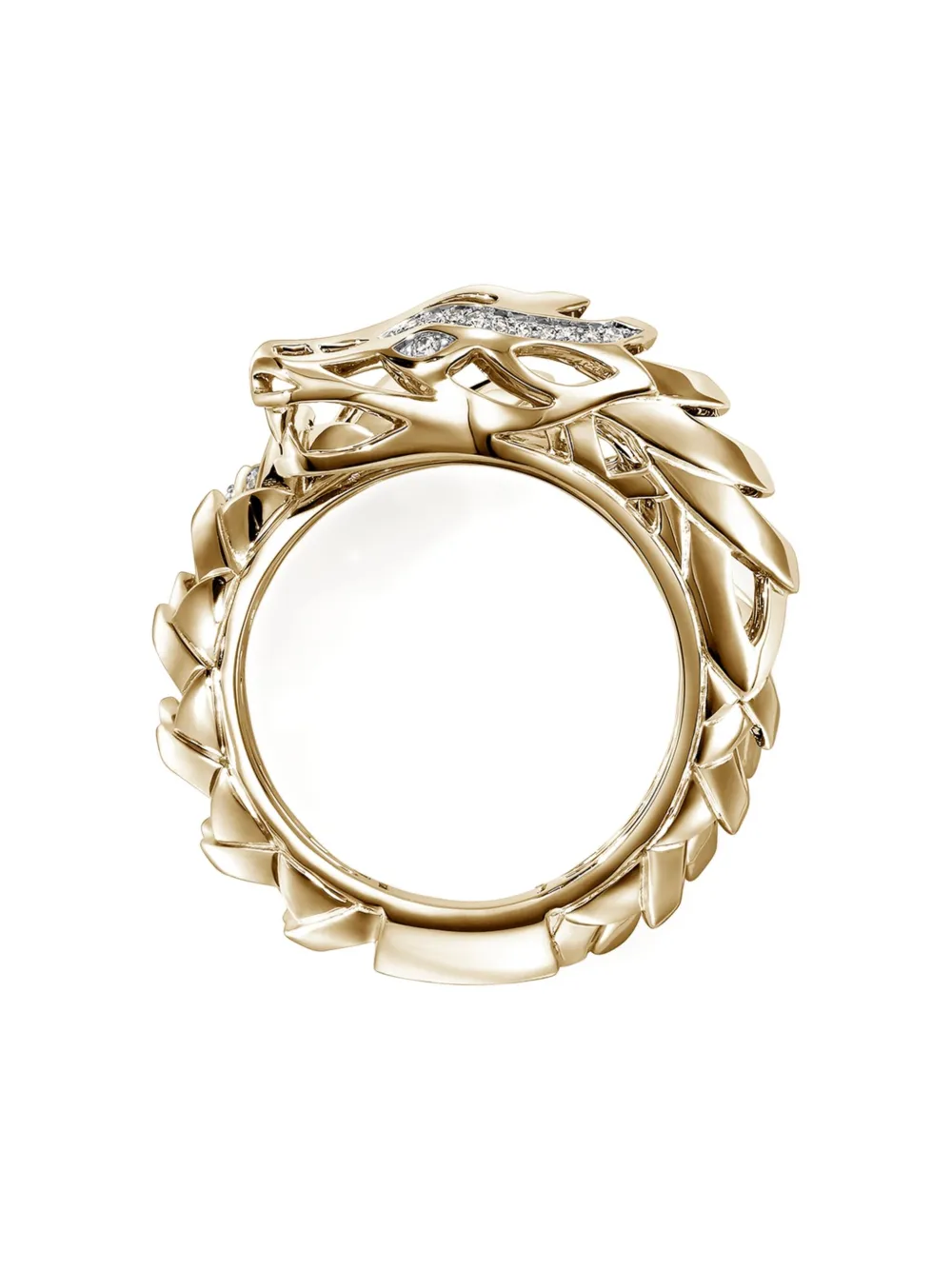 John Hardy 14k Yellow Gold Naga Diamond Ring In Gold