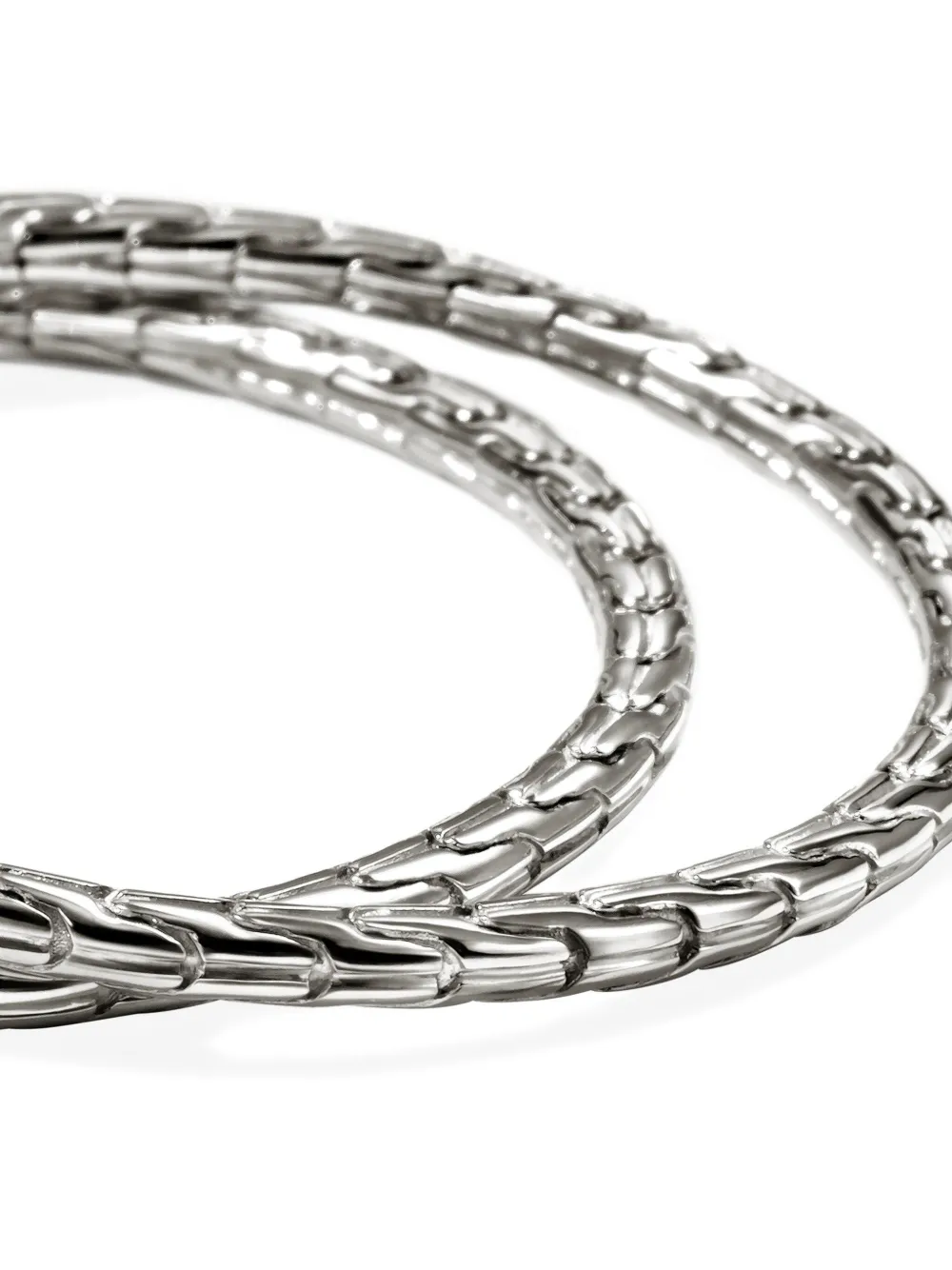 John Hardy Sterling Silver Jh Essential Flex Hoop Earrings In Brown