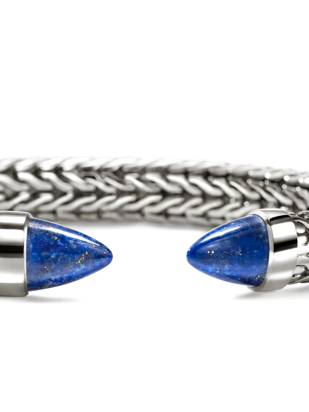 John Hardy Sterling Silver Spear 50 Flex Lapis Lazuli Bracelet In Metallic