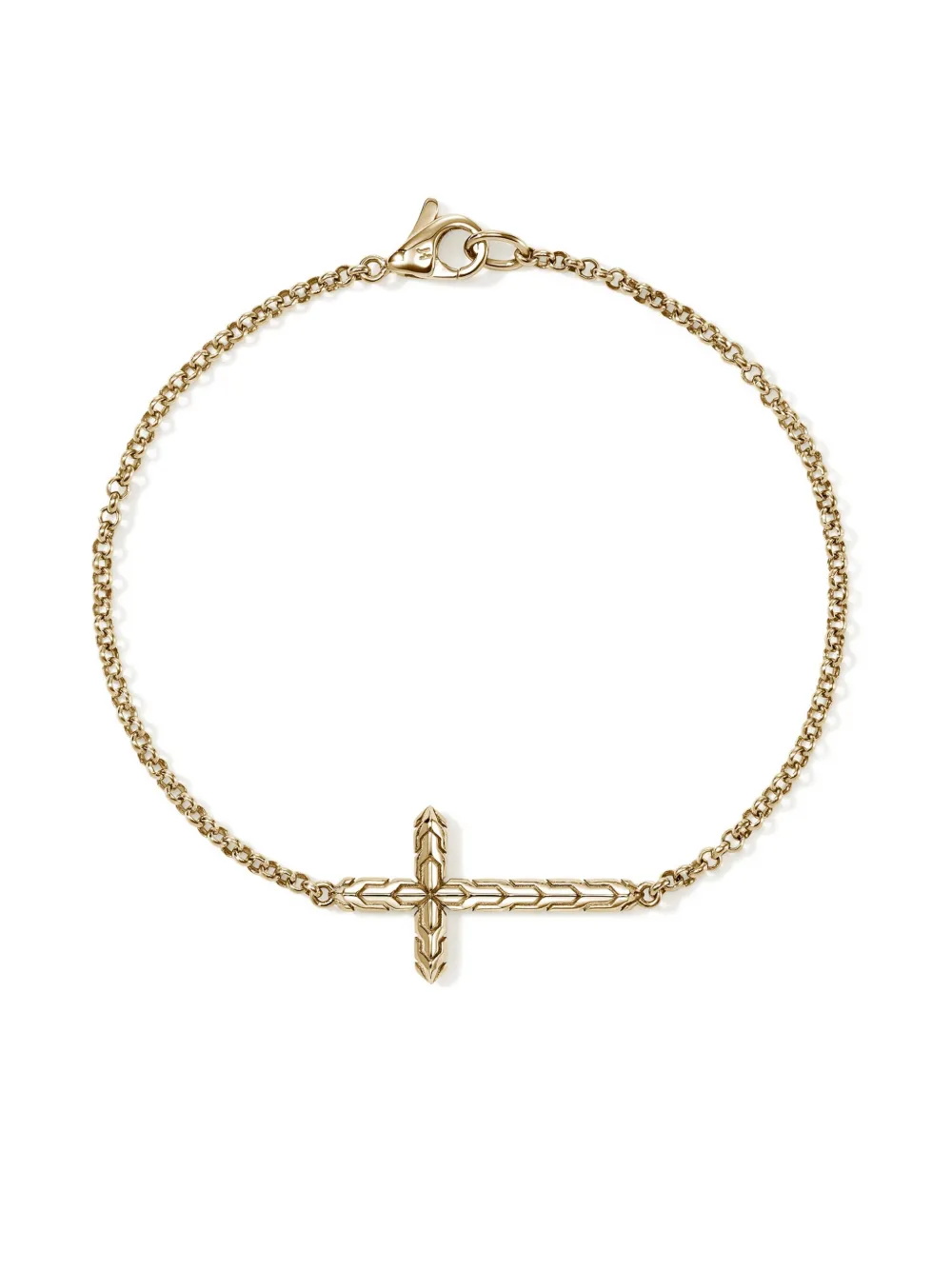 John Hardy 14k Yellow Gold Cross-embellishment Bracelet In Gold