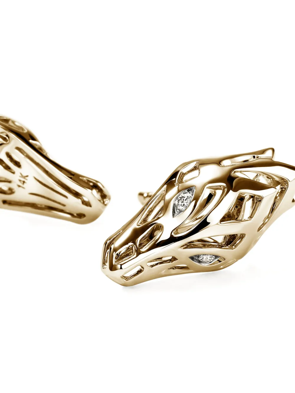 John Hardy 14k Yellow Gold Diamond Earrings In Gold