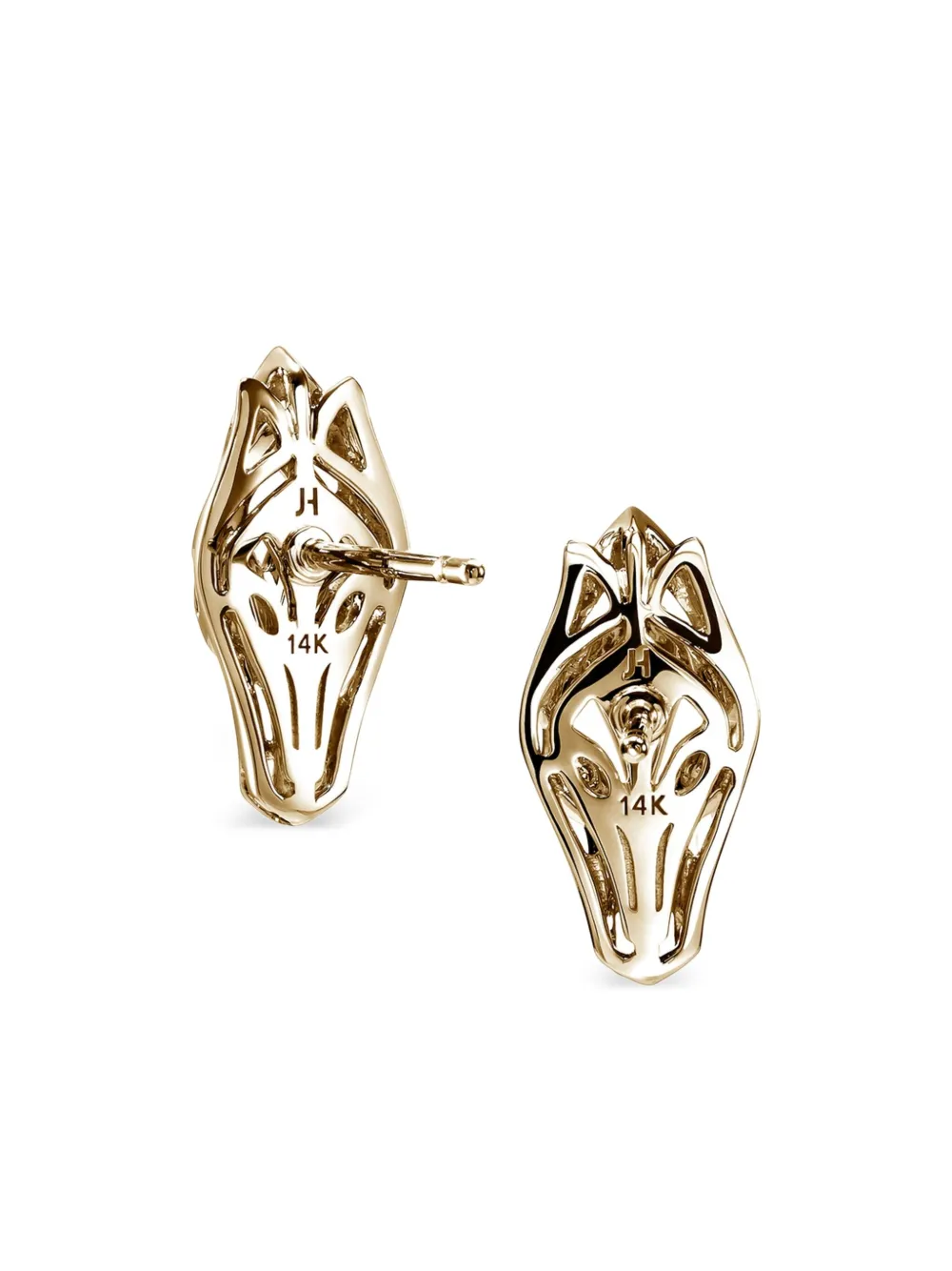 John Hardy aretes Naga en oro amarillo de 14kt con diamante | Image 2