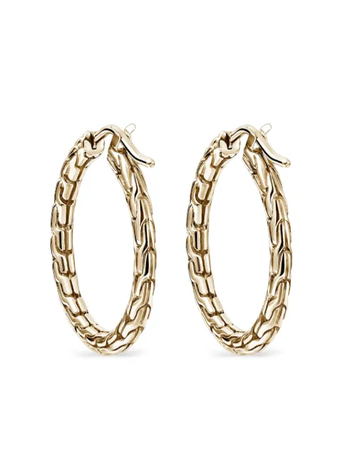 John Hardy arracadas JH Essential de 22mm en oro amarillo de 14kt