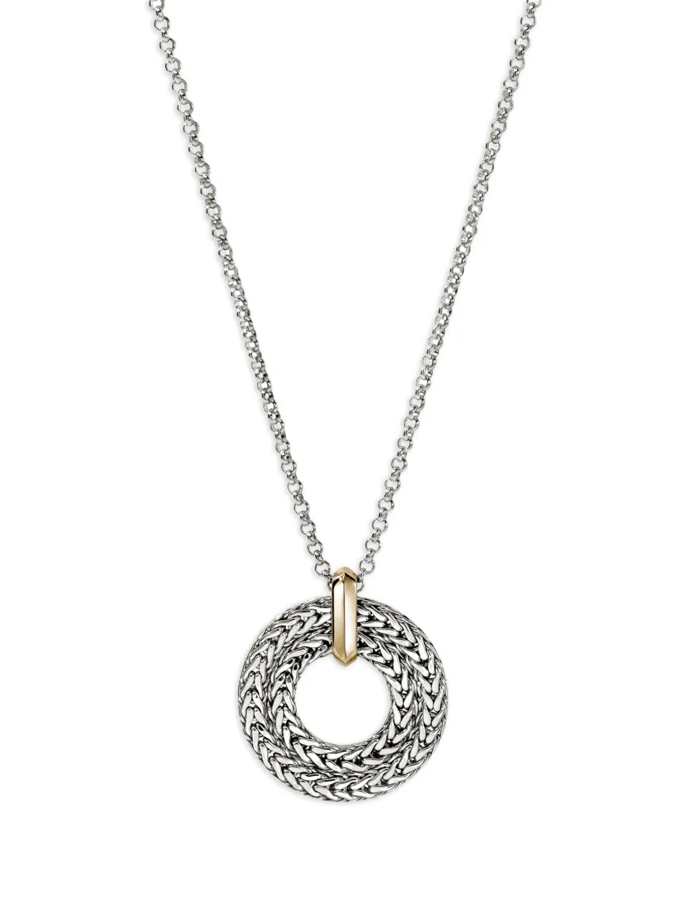 John Hardy Icon Link ペンダント ネックレス 14Kイエローゴールド&スターリングシルバー - シルバートーン John Hardy Icon Link ペンダント ネックレス 14Kイエローゴールド&スターリングシルバー - シルバートーン