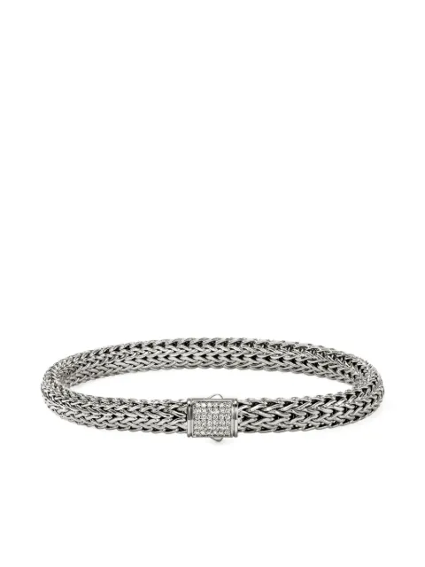 John Hardy Sterling Silver Diamond Chain Bracelet