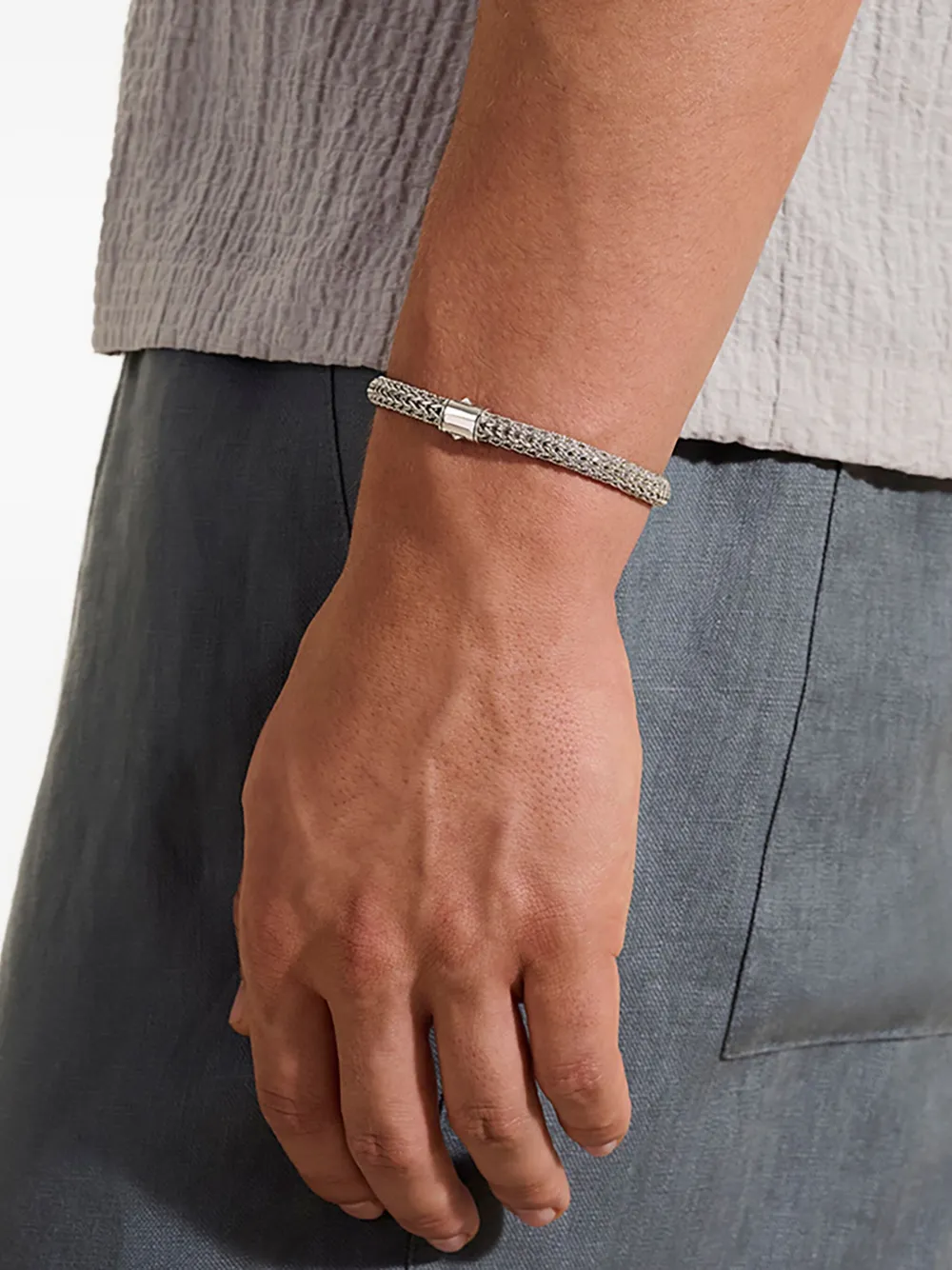 John Hardy 14k Yellow Gold Sterling Silver Bracelet In Metallic
