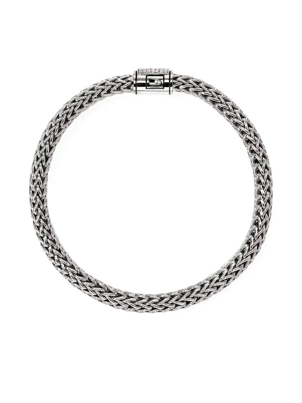 John Hardy Sterling Silver Diamond Chain Bracelet In Silver