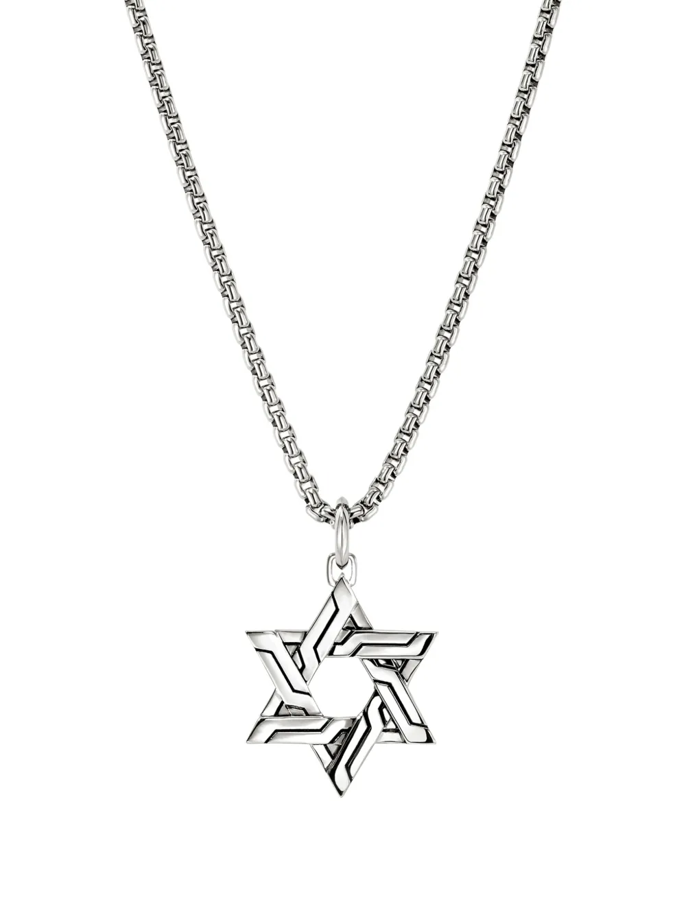 John Hardy Sterling Silver Star-pendant Necklace In Metallic
