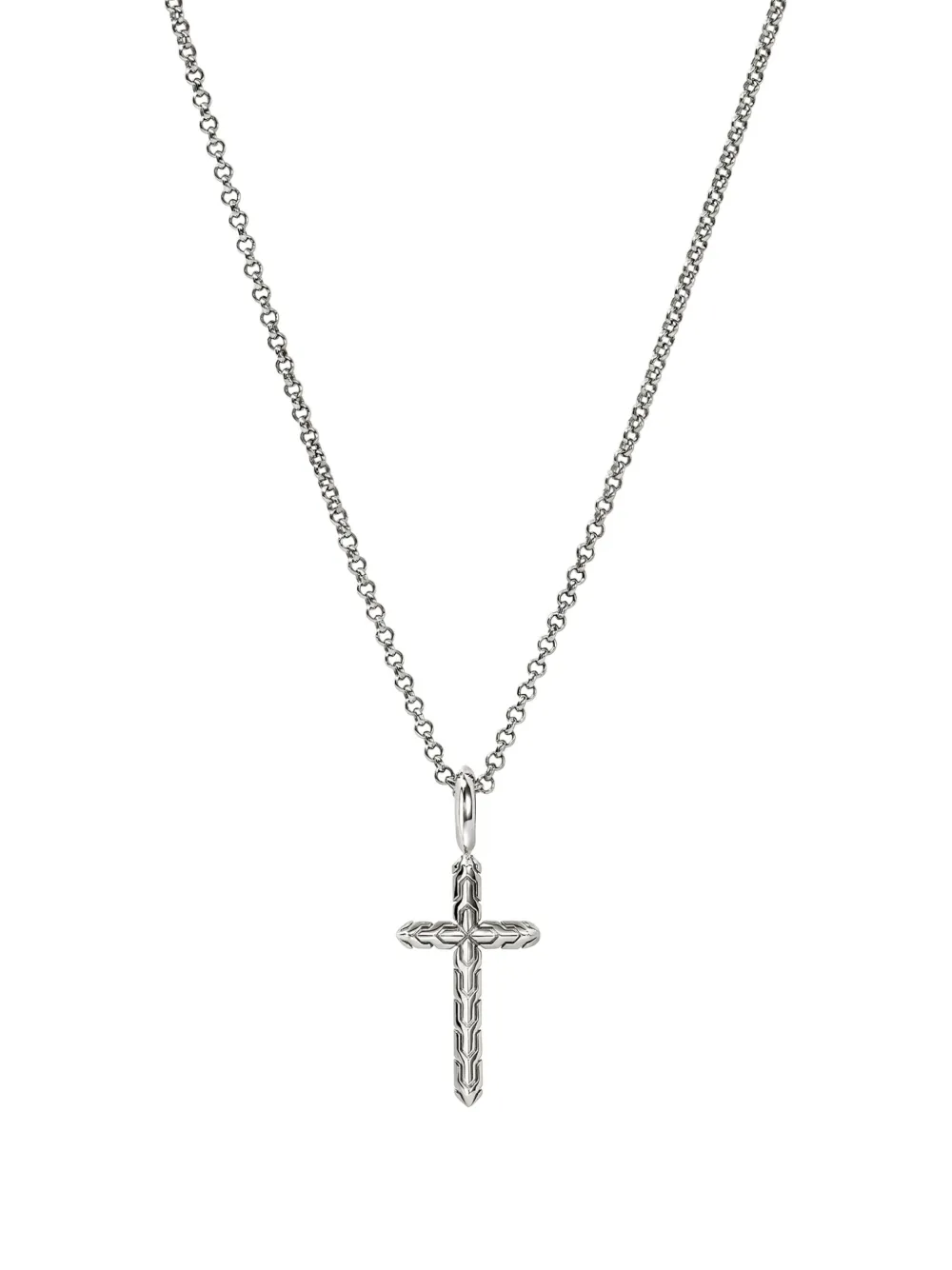 John Hardy sterling silver cross-pendant necklace - Argento