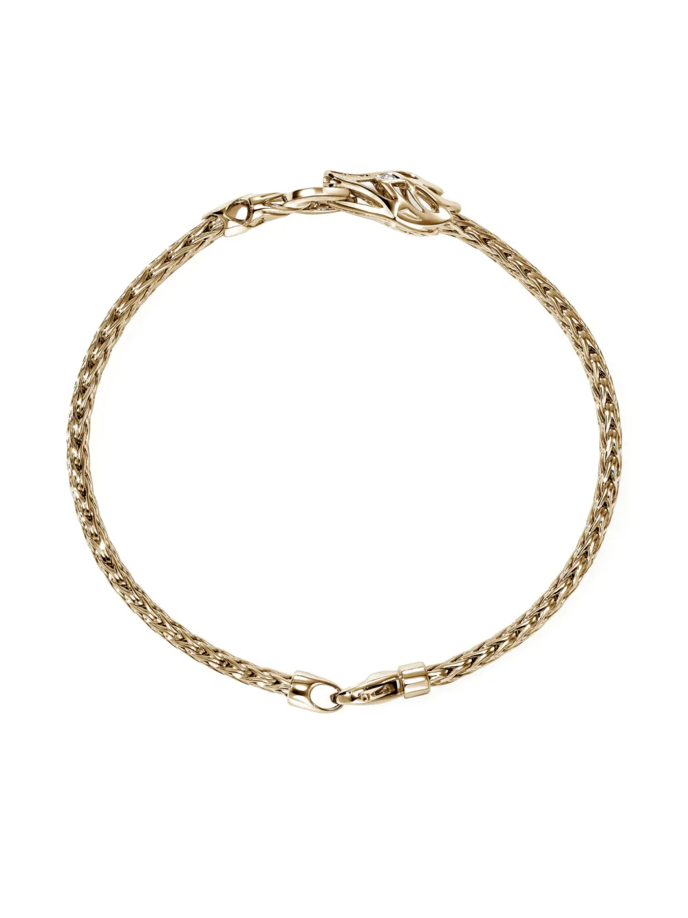 John Hardy 14k Yellow Gold Naga Diamond Bracelet In Gold