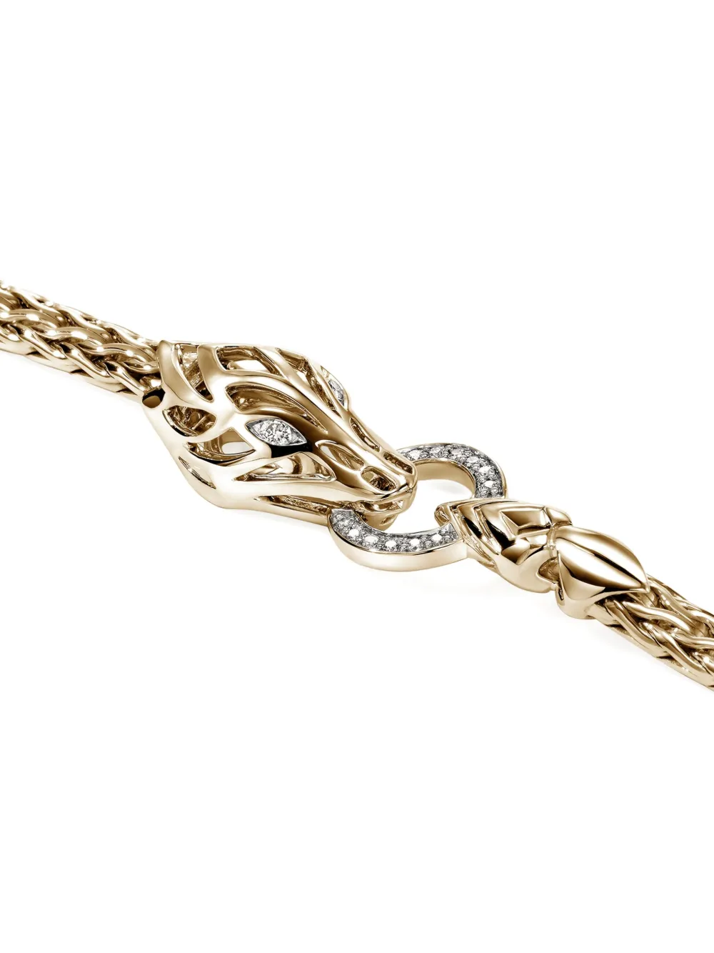 John Hardy 14k Yellow Gold Naga Diamond Bracelet In Gold