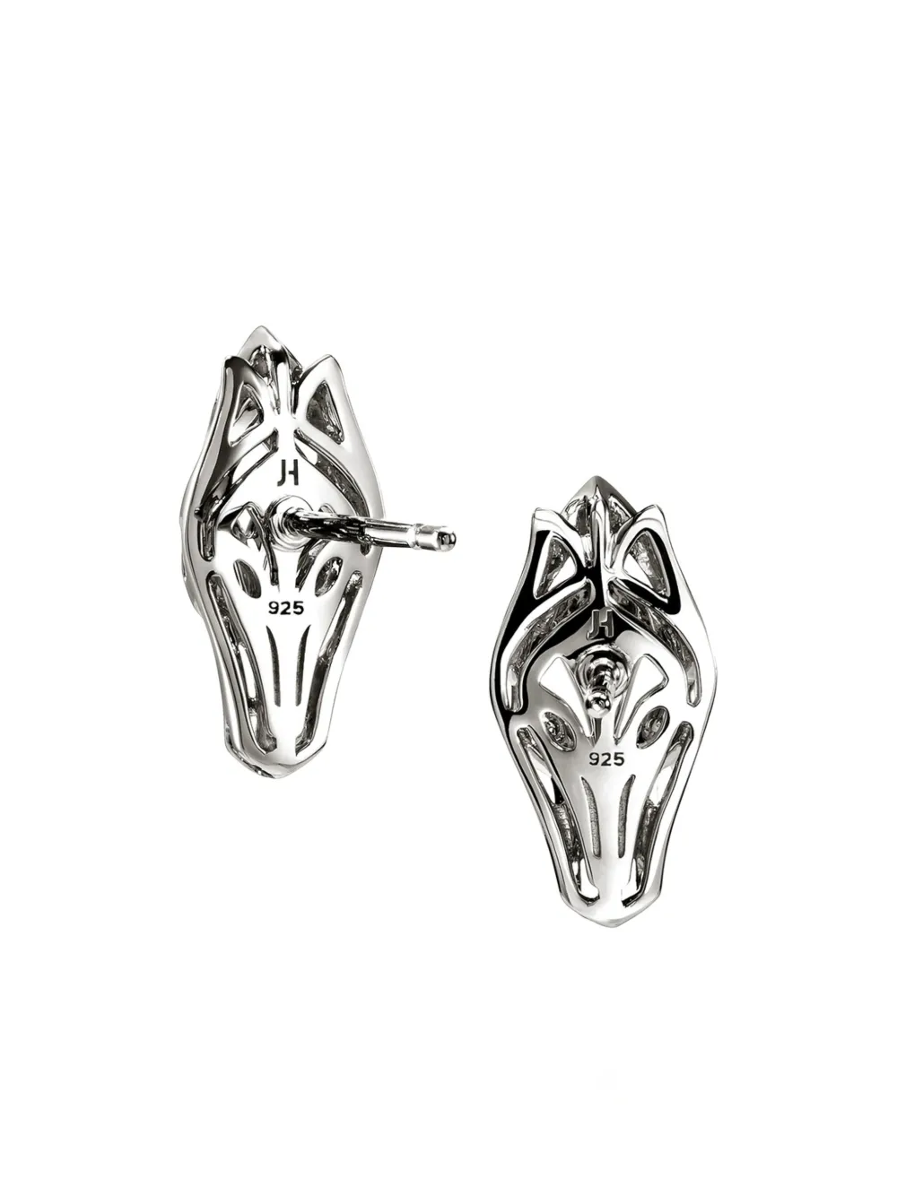 John Hardy Sterling Silver Naga Earrings In Metallic