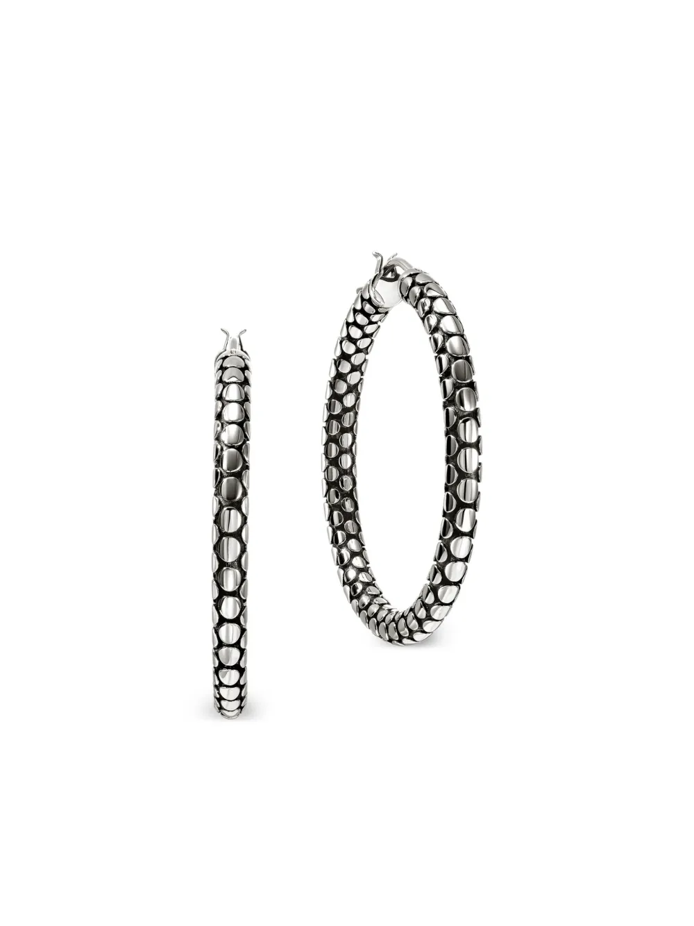 Sterling Silver Dot Hoop Earrings