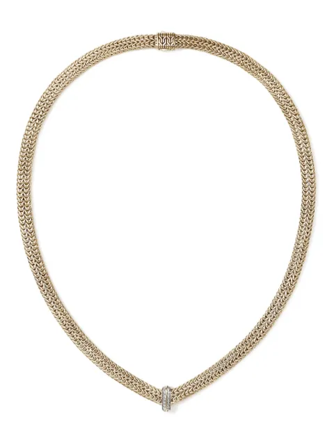 John Hardy collar Icon Link en oro amarillo de 14kt con diamantes