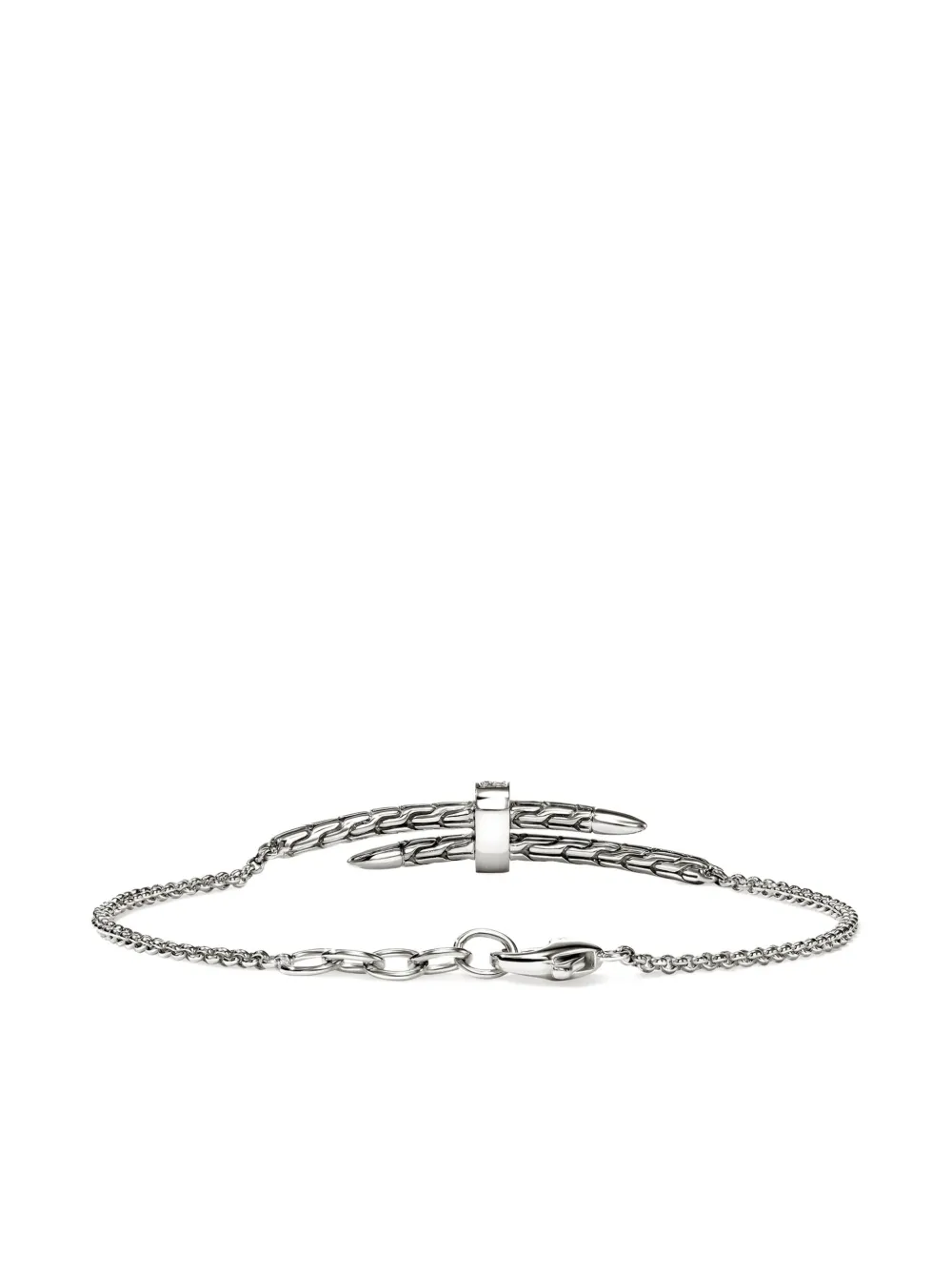 John Hardy Sterling Silver Diamond Bracelet In Metallic