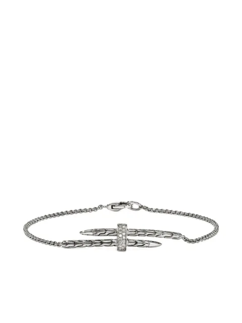 John Hardy sterling silver Spear Station diamond bracelet