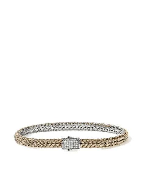 John Hardy pulsera Icon en oro amarillo de 14 ct y plata de ley con diamantes