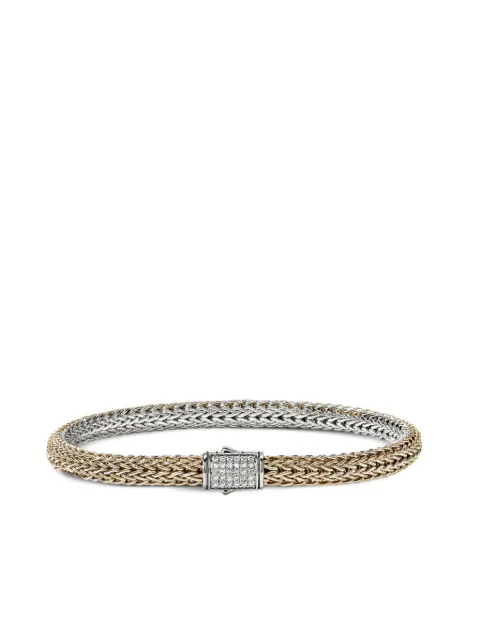 John Hardy 14K yellow gold  and sterling silver Icon diamond bracelet