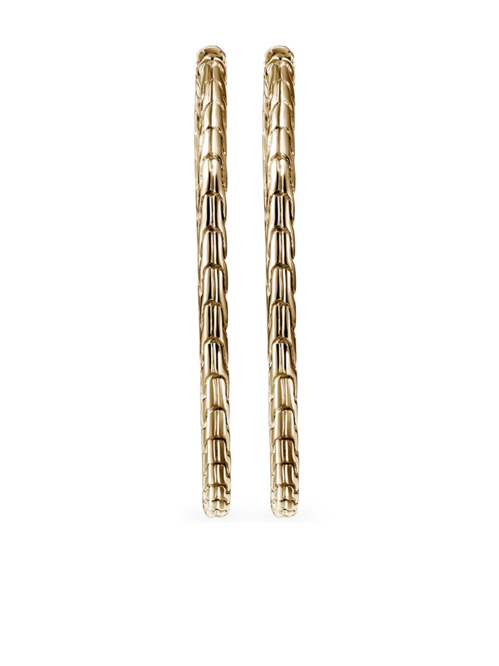 John Hardy arracadas JH Essential Flex de 39mm en oro amarillo de 14kt | dorado | Image 1