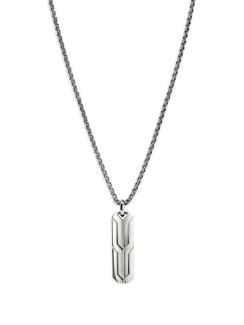 John Hardy sterling silver Icon 50 tag-pendant necklace