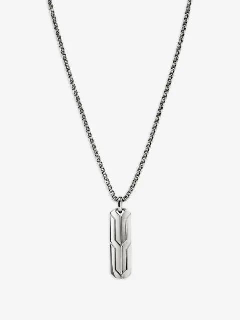 John Hardy sterling silver Icon 50 tag-pendant necklace
