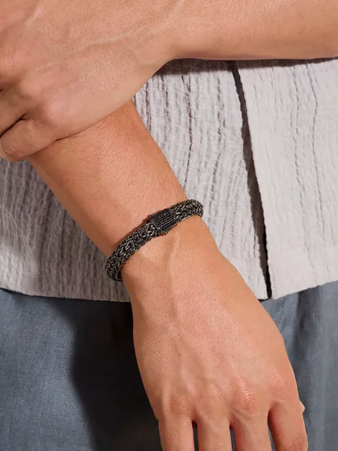 John Hardy bracelet en argent sterling serti de saphirs