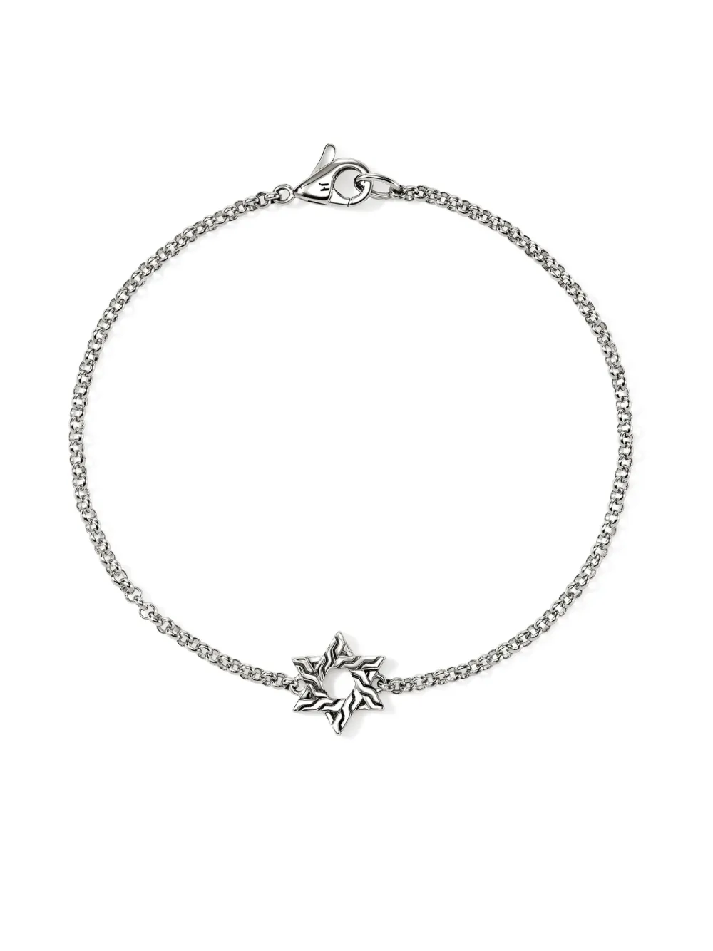 John Hardy Sterling Silver Jh Essential Star Of David Bracelet In Metallic