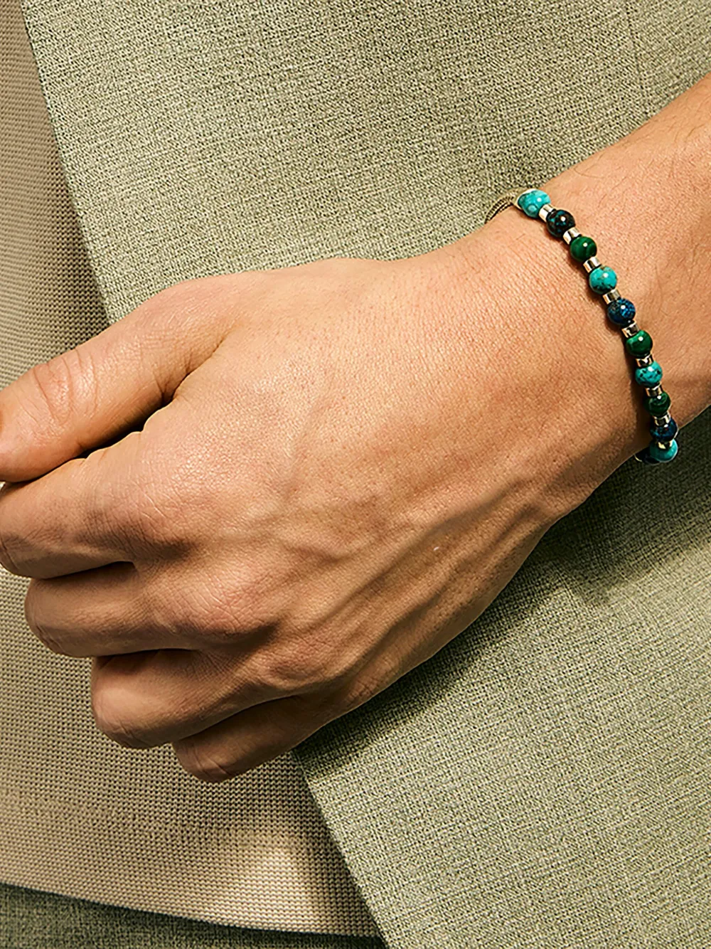 John Hardy pulsera en plata de ley con cuentas en cadena | Image 2