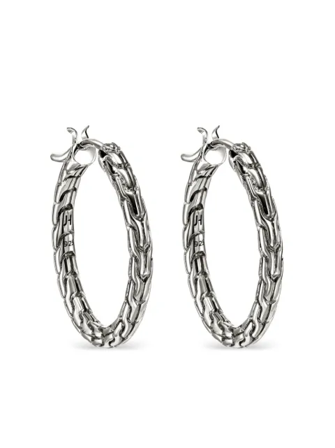 John Hardy sterling silver JH Essential 22MM hoop earrings