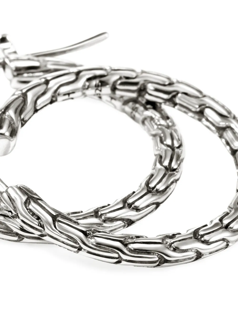 John Hardy Sterling Silver Jh Essential Hoop Earrings In Metallic