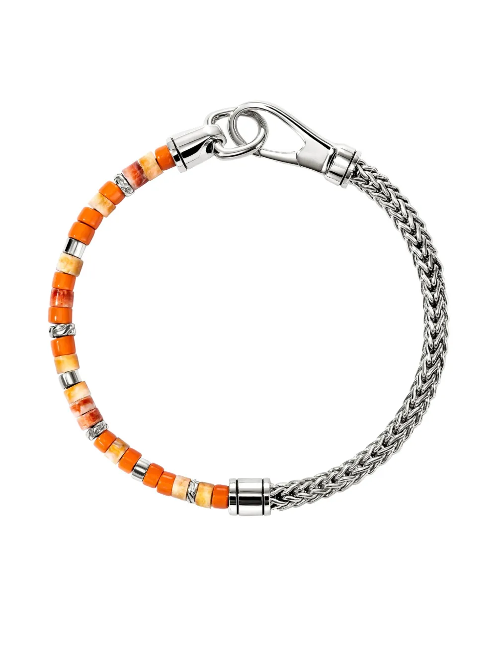 John Hardy Sterling Silver Coral Bead Bracelet In Silver