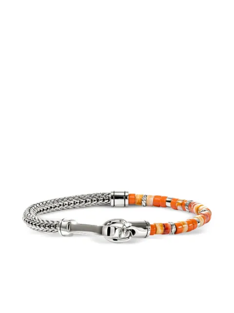 John Hardy sterling silver coral bead bracelet