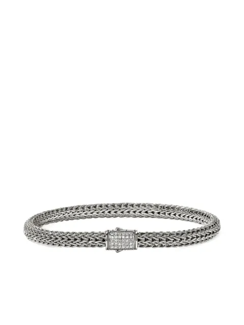 John Hardy 아이콘 스털링 실버 다이아몬드 브레이슬릿