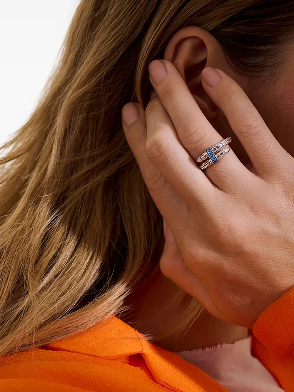 John Hardy Sterling Silver Sapphire Ring In Metallic
