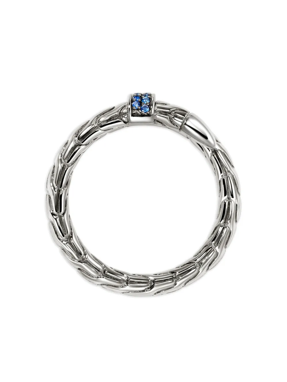  John Hardy Sterling Silver Spear Sapphire Ring 