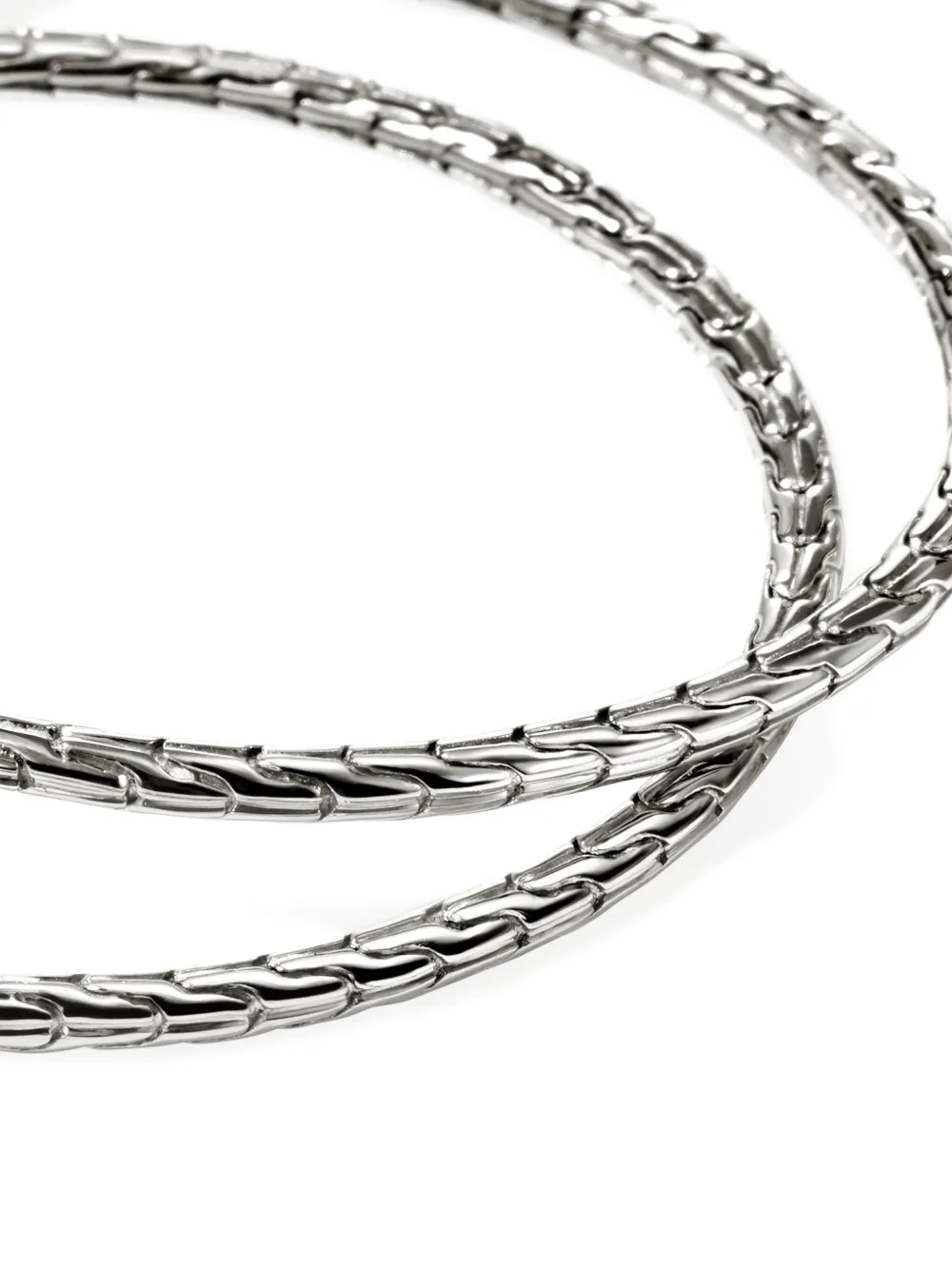 John Hardy Sterling Silver Jh Essential Flex Hoop Earrings In Silver
