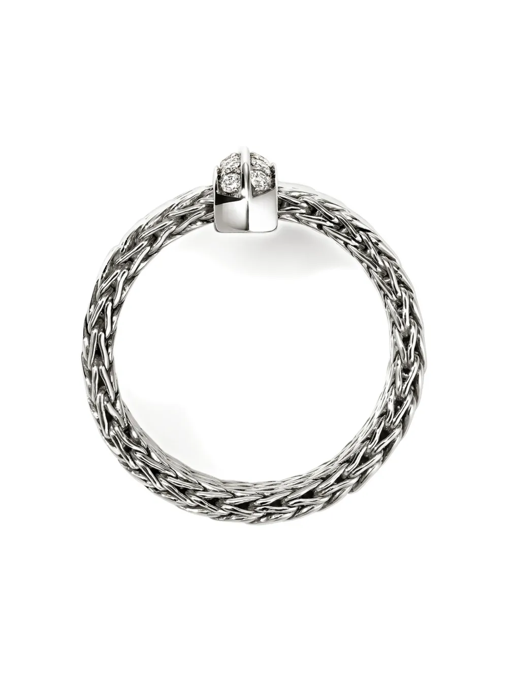 John Hardy Sterling Silver Diamond Ring In Silver