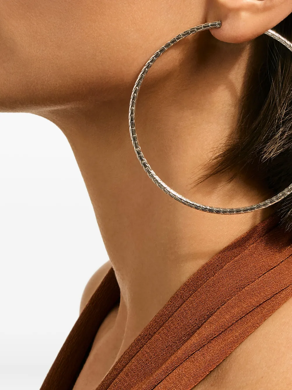 John Hardy Sterling Silver Hoop Earrings In Metallic