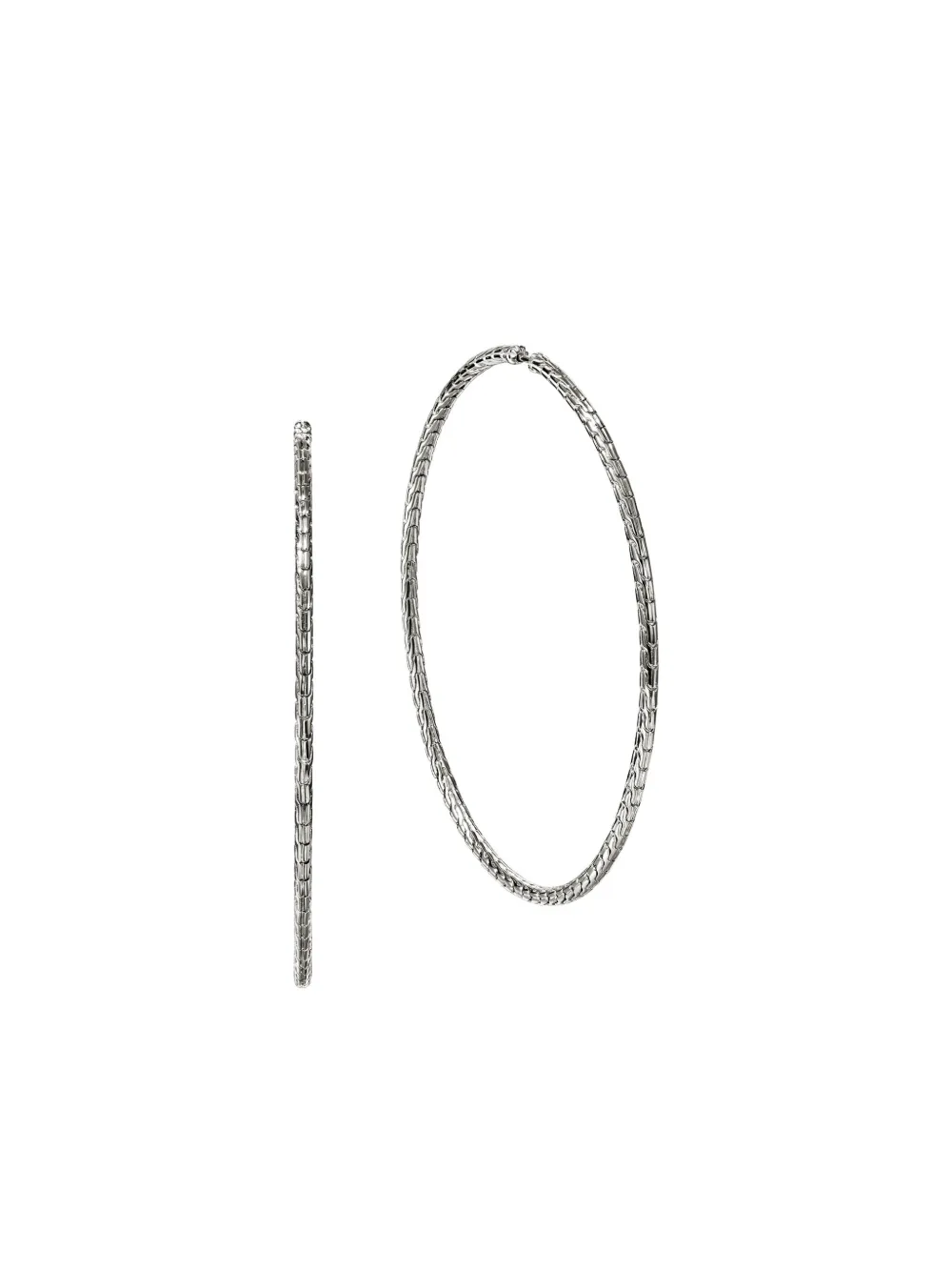 John Hardy Sterling Silver Hoop Earrings In Metallic