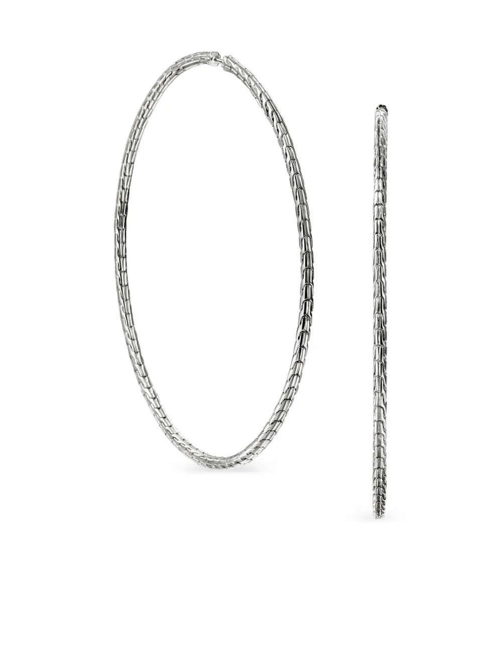 John Hardy sterling silver hoop earrings - Argento