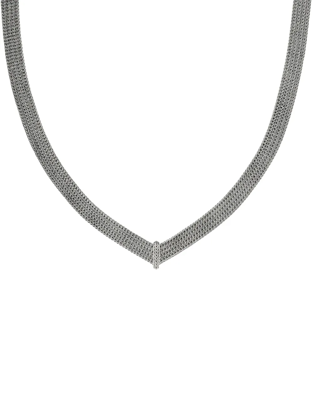 John Hardy Sterling Silver Diamond Necklace In Metallic