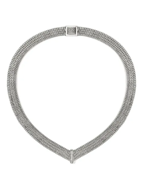 John Hardy sterling silver Icon Link diamond necklace