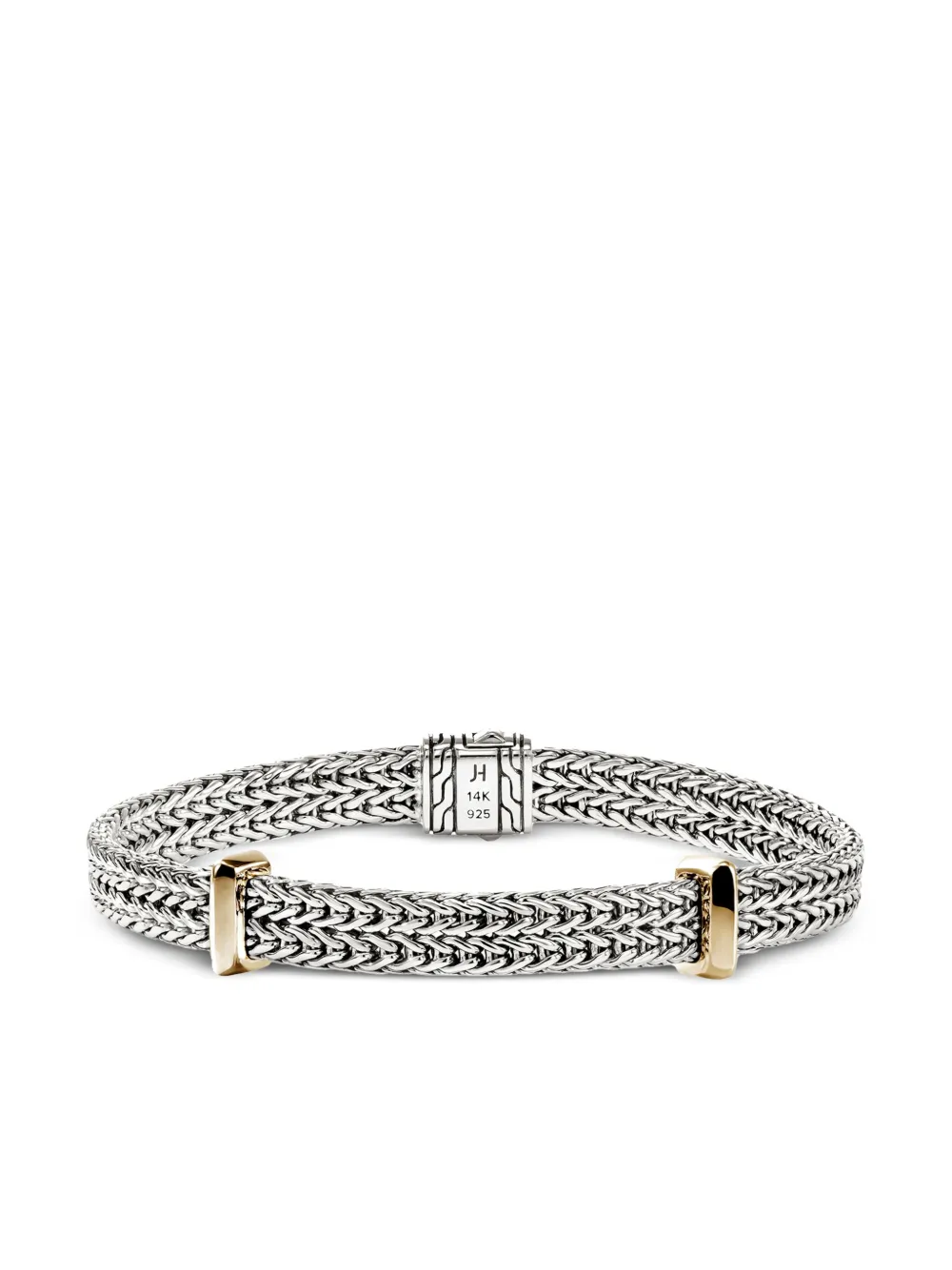 John Hardy 14k Yellow Gold And Sterling Silver Icon Link Bracelet In Metallic