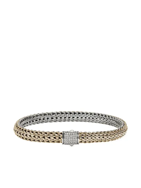 John Hardy pulsera Icon en oro amarillo de 14kt y plata de ley con diamantes