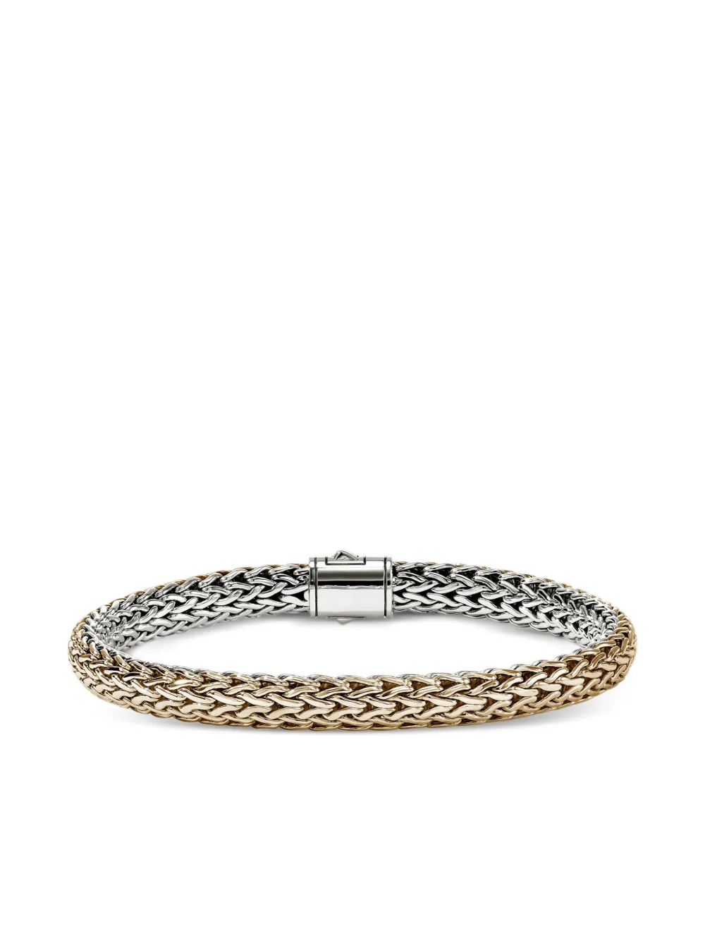 John Hardy Sterling Silver 14k Yellow Gold Diamond Bracelet In Gold
